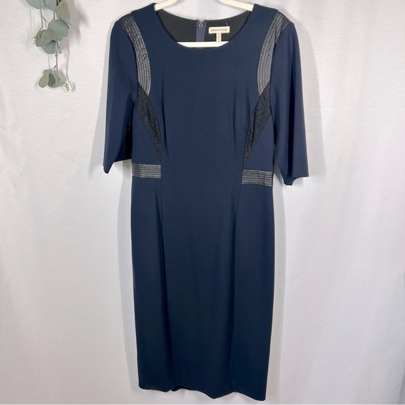 Rebecca Taylor | Navy Blue Dress Knee Length Women’s Size 12 - Picture 1 of 11
